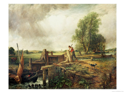 Boat Passing Lock Constable Print